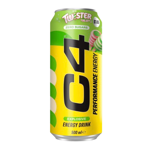 C4 ENERGY TWISTER PINEAPPLE 500ML