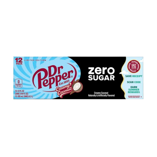 DR PEPPER ZERO CREAMY COCONUT 12PK (BBD 11/10/2026)