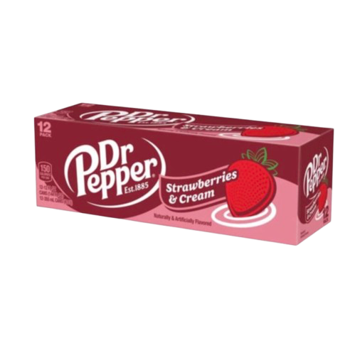 DR PEPPER STRAWBERRYS & CREAM 12PK (BBD 11/10/2026)