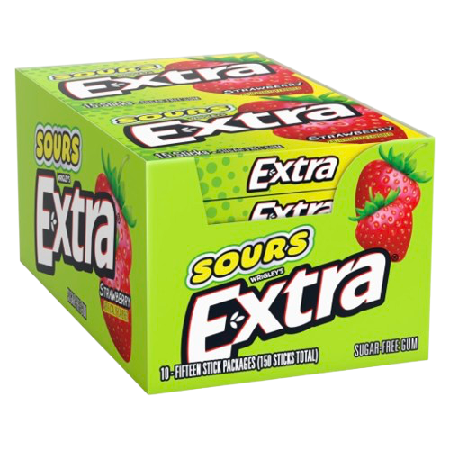 EXTRA SOUR STRAWBERRY USA GUM