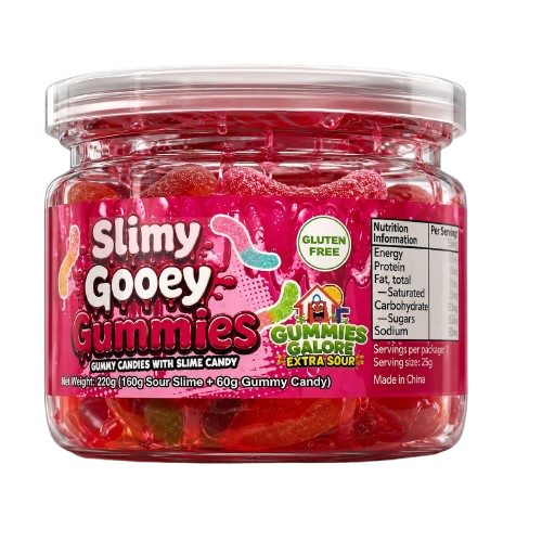 GUMMIES GALORE SLIMY GOOEY GUMMIES 220G SOUR APPLE