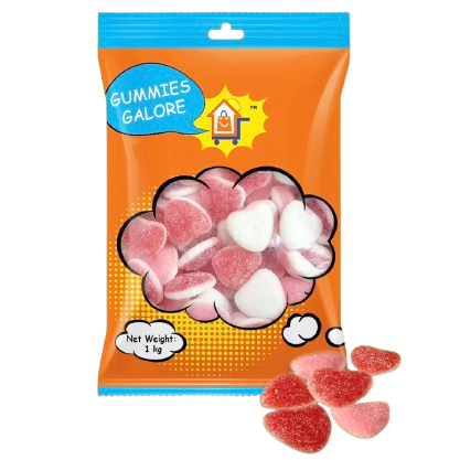 GUMMIES GALORE 2KG SOUR HEARTS