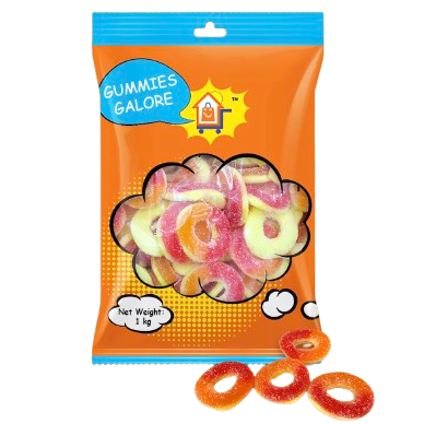 GUMMIES GALORE 2KG SOUR PEACH RING