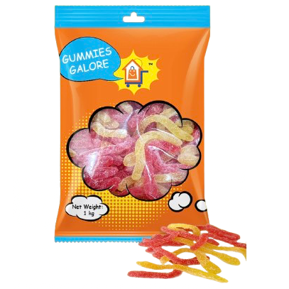 GUMMIES GALORE 2KG SOUR SNAKES