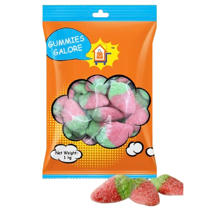 GUMMIES GALORE 2KG SOUR STRAWBERRY