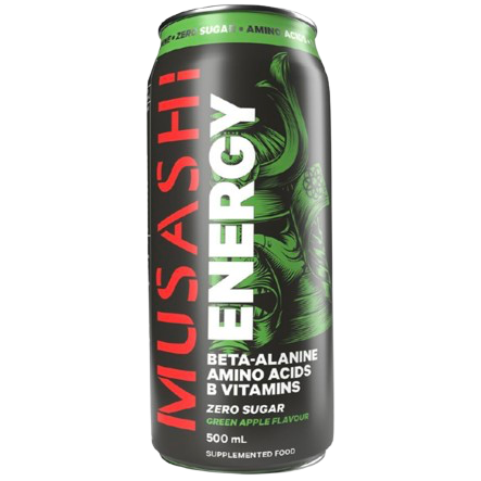 MUSASHI ENERGY DRINK GREEN APPLE 500ML