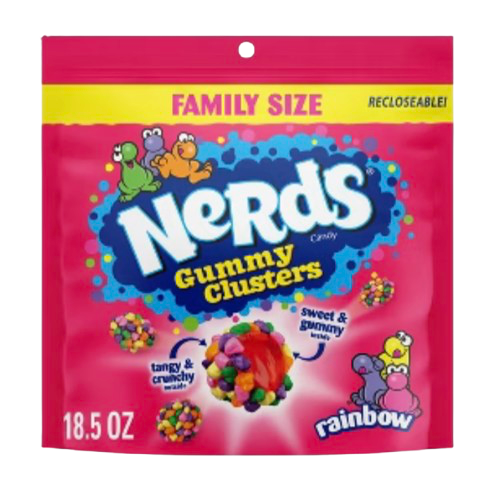 NERDS GUMMY CLUSTERS RAINBOW 18.5OZ/524G