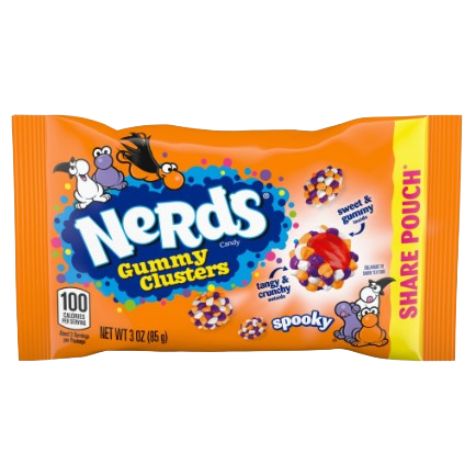 NERDS GUMMY CLUSTER SPOOKY SHAREPOUCH 85G/3OZ USA LIMITED EDITION