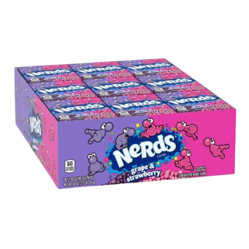 NERDS GRAPE & STRAWBERRY BOX 1.65OZ/46G