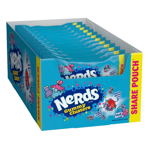 NERDS GUMMY CLUSTER SHAREPOUCH VERY BERRY 3OZ/85G