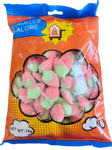GUMMIES GALORE 2KG SOUR STRAWBERRY