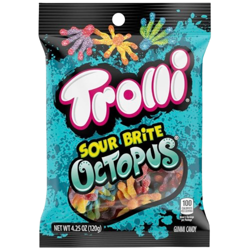 TROLLI CANDY 120GMS SOUR BRITE OCTOPUS