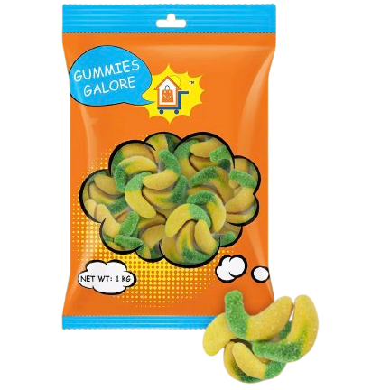 GUMMIES GALORE 2KG SOUR BANANA